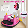 Kids Ride-On Bumper Car with Colorful Flashing Lights and Music-Pink
