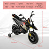 12V Battery Powered Toddler Motorbike with Music for 3-8 Years Old Kids-Black