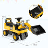 Kid's Ride-on Excavator with Adjustable Bucket-Yellow