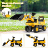 Kid's Ride-on Excavator with Adjustable Bucket-Yellow