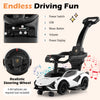 3-in-1 Ride On Push Car with Removable Guardrails and Handle-White
