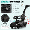 3-in-1 Ride On Push Car with Removable Guardrails and Handle-Black