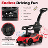 3-in-1 Ride On Push Car with Removable Guardrails and Handle-Red