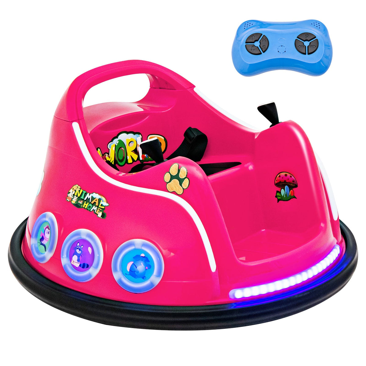 Electric Bumper Car with remote control and flashing LED lights