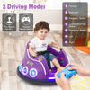 Electric Bumper Car with 360° Spin and Remote Control for Toddlers and Babies-Purple