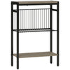 HOMCOM Three Shelf Industrial Side Table, Grey