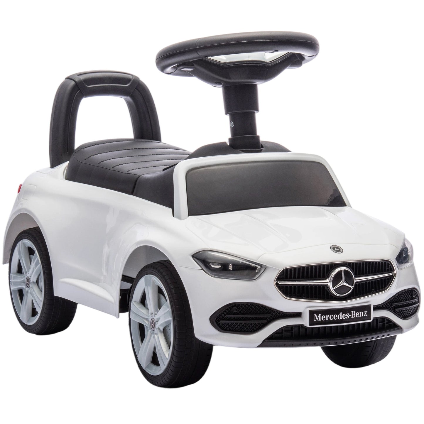 AIYAPLAY Official Mercedes-Benz Ride On Car, Foot to Floor Sliding Walker with Horn, Engine Sounds and Under-Seat Storage, White
