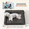 PawHut Elevated Dog Bed with Removable Bolsters, Raised Dog Bed for Small Breeds, Portable Indoor & Outdoor Pet Cots, Black