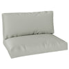 Outsunny Two Piece Seat Pallet and Back Cushions - Light Grey