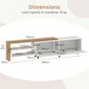 TV Stand for 80 Inches TVs with Storage Shelves and Cabinets-White