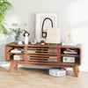 TV Stand for TVs up to 55 Inches Entertainment Center with Sliding Door-Walnut