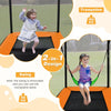 6 Feet Kids Trampoline with Swing and Enclosure Safety Net-Orange
