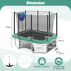 Rectangle Outdoor Trampoline 317 x 255 cm Backyard Trampoline-Green