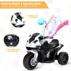 6V Kids Ride on Motorcycle with Training Wheels and Head Light-Black