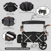 Twin Baby Double Stroller Wagon Push Pull Stroller-Black