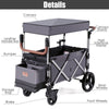 Twin Baby Double Stroller Wagon Push Pull Stroller-Gray