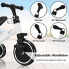 Convertible Balance Bike Kids Trike with Detachable Pedal for 1-4 Years Old Kids-White