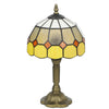HOMCOM Handmade Art Deco Glass Table Lamp - White/Orange