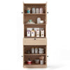 Tall Bathroom Cabinet Freestanding Storage Cabinet with 4 Doors and 1 Drawer-Natural