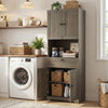 Tall Bathroom Cabinet Freestanding Storage Cabinet with 4 Doors and 1 Drawer-Grey