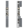 180CM Tall Freestanding Bathroom Cabinet with 2 Doors and 1 Drawer-Gray & White