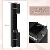 180CM Tall Freestanding Bathroom Cabinet with 2 Doors and 1 Drawer-Black
