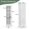 Tall Narrow Bathroom Cabinet-White