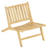 Teak Wood Outdoor Reclining Chair Natural Mid Century Accent Chair