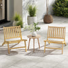 Teak Wood Outdoor Reclining Chair Natural Mid Century Accent Chair