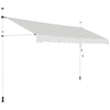 Telescopic Awning Sun Shade with Manual Crank Handle-Beige