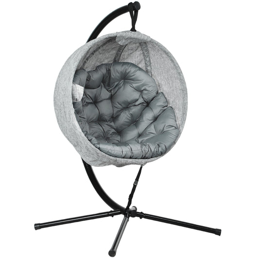 Outsunny Hanging Egg Chair in Grey