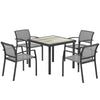 Outsunny Five-Piece Outdoor Garden Dining Set - Grey