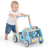 Toddler Push Walker with Adjustable Speed and Bottom Storage-Blue