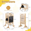 Toddler Step Stool Foldable Standing Tower with Anti-tip Feet
