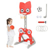 Toddler Basketball Hoop with Rim and Soccer Goal