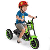 3-Wheel Toddler Bike with Foot Pedals and Steering Handlebars-Green