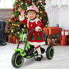 3-Wheel Toddler Bike with Foot Pedals and Steering Handlebars-Green
