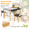 Kids Chairs Set with 2 Storage Bins and Paper Roll-Coffee