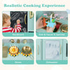 Toddler Pretend Kitchen Playset with Accessories and Simulated Sounds-Green