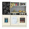 Toddler Pretend Kitchen Playset with Accessories and Simulated Sounds-Beige