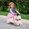 Toddler Ride on Toy with Under Seat Storage with Music and Lights-Pink