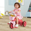 Toddler Tricycle with Limited Steering and Front Storage Basket and Bell-Pink