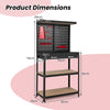 Tool Storage Workbench with Pegboard Shelves and Drawers-Red