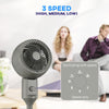 HOMCOM Air Circulator Fan Pedestal Cooling Fan with 3 Speed and Carry Handle, 9 Inch, Grey