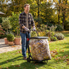 Trash Bag Holder with Wheels Moving Leaf Bag Stand Cart Yard Waste Can with Lid