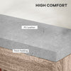 HOMCOM Shoes Cabinet Bench Hidden Storage Padded Seat Organiser Footwear Rack Hallway Grey Wood Grain