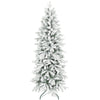 HOMCOM 6ft Flocked Artificial Christmas Tree