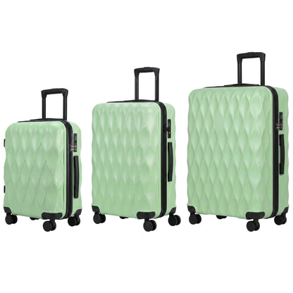 HOMCOM 3-Piece Suitcase Set in Green
