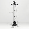 HOMCOM Clothes Steamer with Adjustable Pole Clothes Steamer 11 Steam Levels 41-110 cm Black
