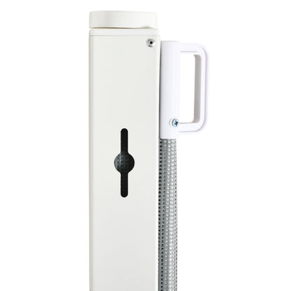 PawHut Retractable Stair Gate for Dogs, Pet Mesh Safety Gate Extends up to 115cm for Doorways Indoor- Grey
